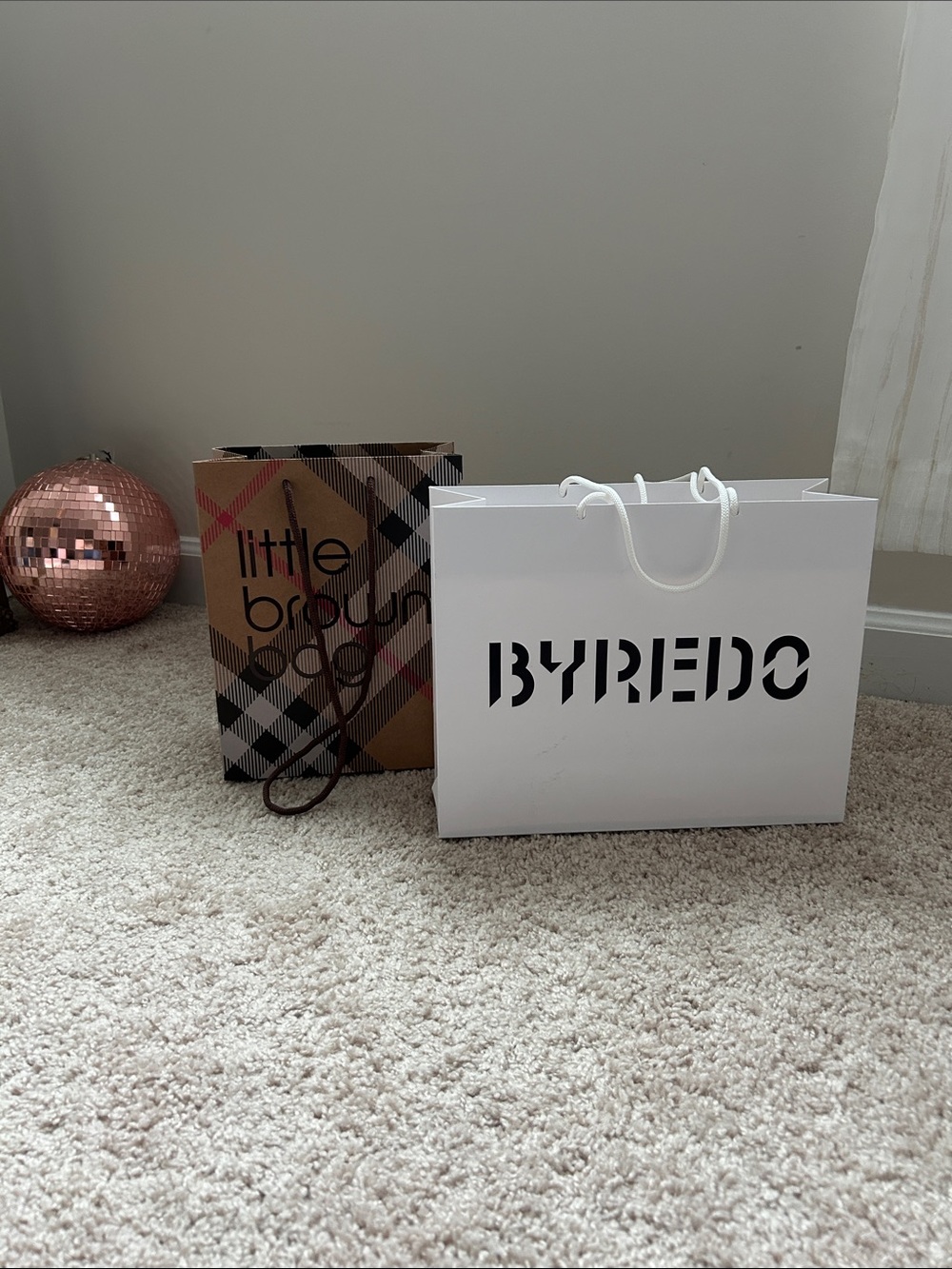 Burberry & Byredo shopping bag bundle